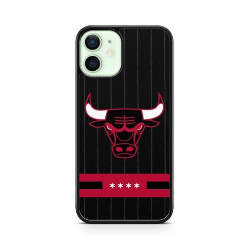 Coque Pour Iphone 12 Mini Silicone Tpu Chicago Bulls Jordan Basket Ball Nba Taureau Ref 17