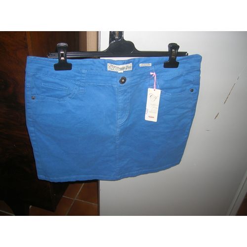 Jupe Complices Courte Coton 40 Bleu