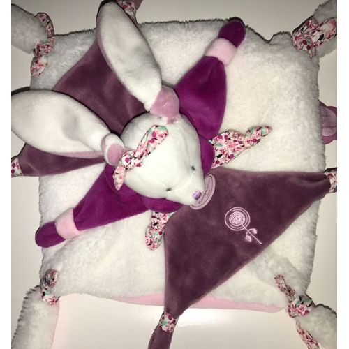 Doudou Lapin Blanc Violet Mauve Rose Cerise Doudou Et Compagnie 