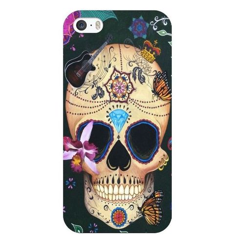 Coque Iphone 7 7s Mort Calavera Queen Music Papillon Fleur Tatoo