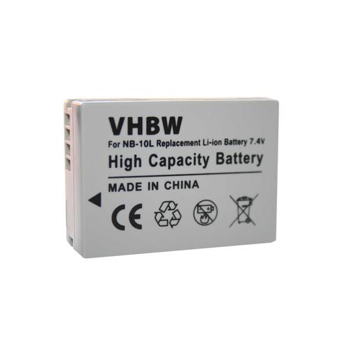 vhbw Li-Ion batterie 700mAh (7.4V) pour appareil photo DSLR Canon PowerShot G3x remplace Canon NB-10L