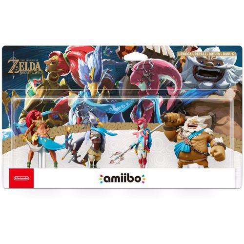 Pack Amiibo 4 Figurines The Legend Of Zelda : Breath Of The Wild - Urbosa + Daruk + Mipha + Revali