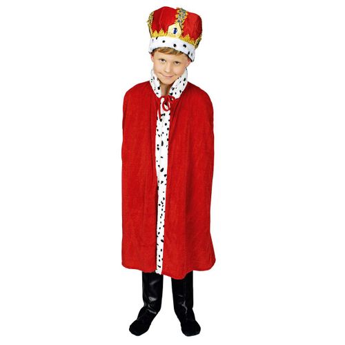 Cape Roi Rouge 80 Cm Enfant Taille Unique