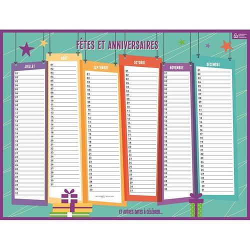 Carpentras Sign Calendrier Perpetuel Fetes Et Anniversaires 32 X 42 Cm Rakuten