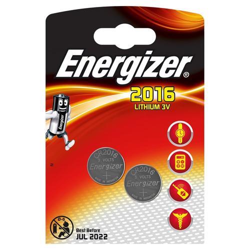 PILE CR2016 LITHIUM ENERGIZER 3V (BLISTER DE 2)