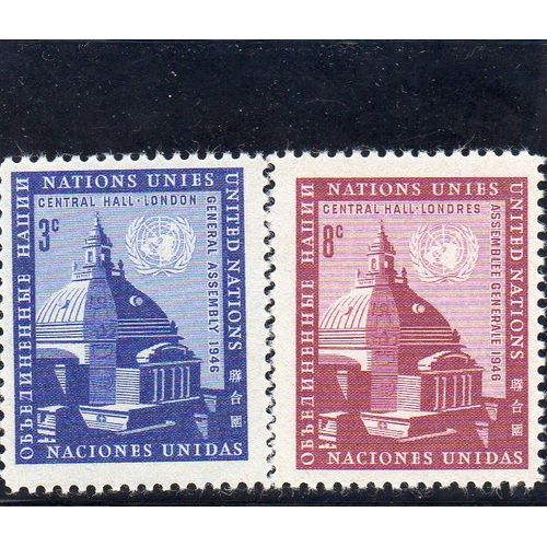 Timbres-Poste Des Nations Unies, Bureau De New-York (10ème Anniversaire De La 1ère Assemblée Générale De L'onu À Londres)