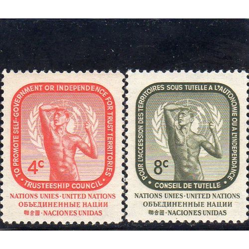 Timbres-Poste Des Nations Unies, Bureau De New-York (Conseil De Tutelle, Oeuvre De Rodin)