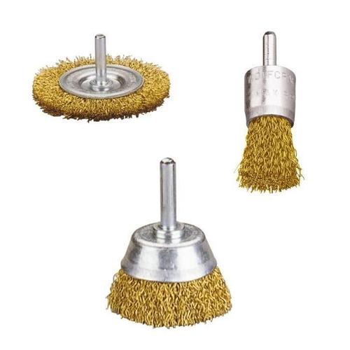 WOLFCRAFT 1 Lot de 3 brosses laiton - 6 mm