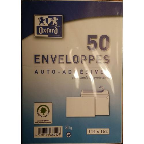 Oxford Enveloppes Velin, C6, Blanc, Sans Fenetre