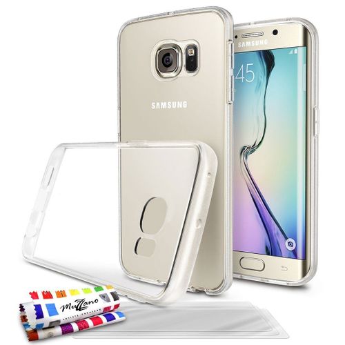 Samsung Galaxy S6 Edge Coque Souple Silicone (Tpu), Trois Films