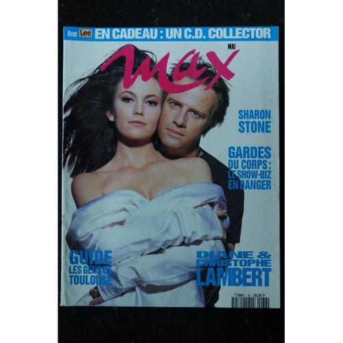 Max 036 N? 36 Diane & Christophe Lambert + Poster Sharon Stone Sonia Braga Topless Ronnie Bird Anne Brochet