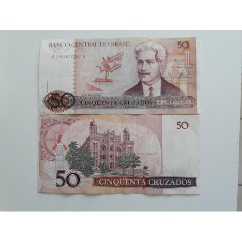 Billet Bresil 50 Cruzados 1986