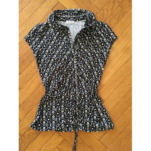 Chemisier Pimkie Viscose Taille M Noir, Gris Et Blanc