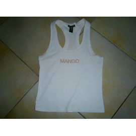Débardeur Mango Coton S Blanc 