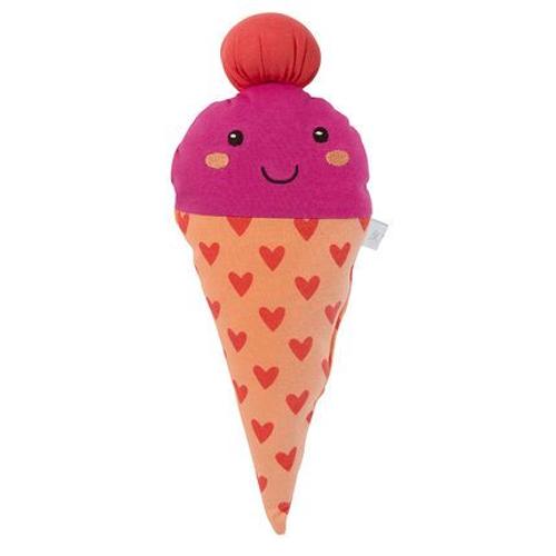 Doudou Peluche Set Cornet De Glace Hello Summer Lot Ochestra Premaman Orange Violet Coeurs Couverture 