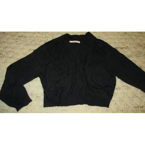 Gilet Court / Boléro / Couvre-Épaules Noir Camaïeu Taille L