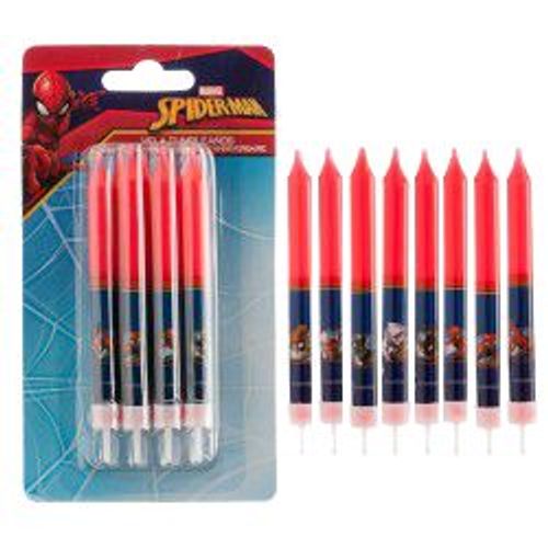 Bougies Spiderman (Lot De 8)