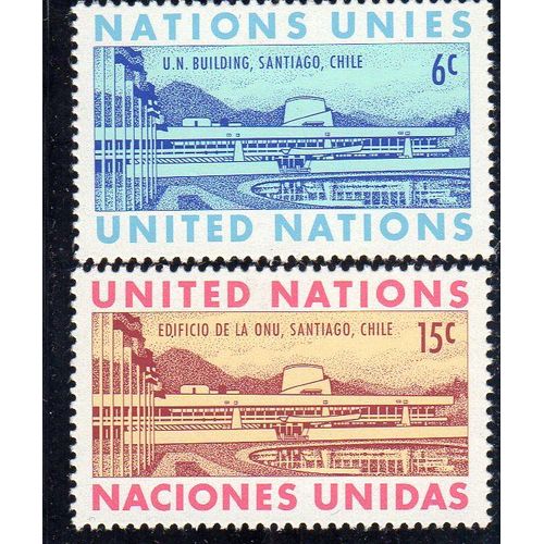 Timbres-Poste Des Nations Unies, Bureau De New-York (Édifice Des Nations-Unies À Santiago Du Chili)