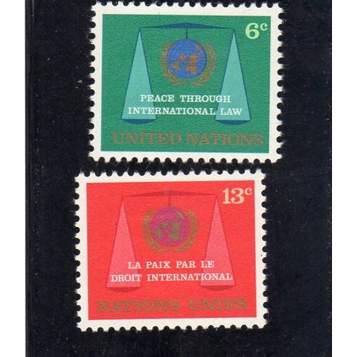 Timbres-Poste Des Nations Unies, Bureau De New-York (20ème Anniversaire De La Session De La Commission De Droit International De L'onu)