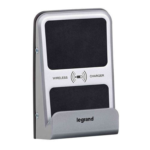 CHARGEUR A INDUCTION 1/2 ENCASTRE 1000 MA IP5 IK7 1 POSTE ENTRAXE 60 MM LEGRAND 077599