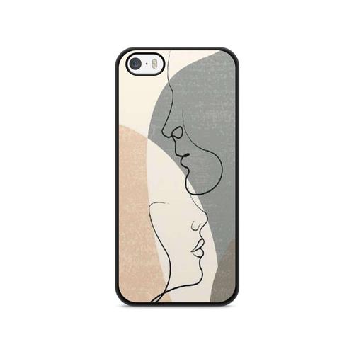 Coque Pour Iphone 6 / 6s Silicone Tpu Line Art Drawing Bébé Amour Animaux Women In Love Abstrait Ligne Dessin Ref 1103