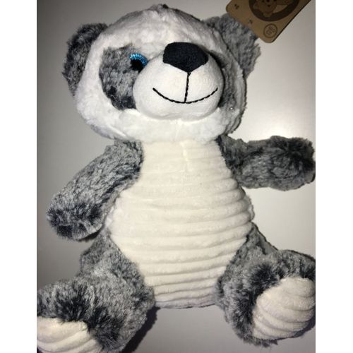 Doudou Panda Max & Sax Blanc Gris Fonce Peluche Jouet Enfant Bebe Max And Sax
