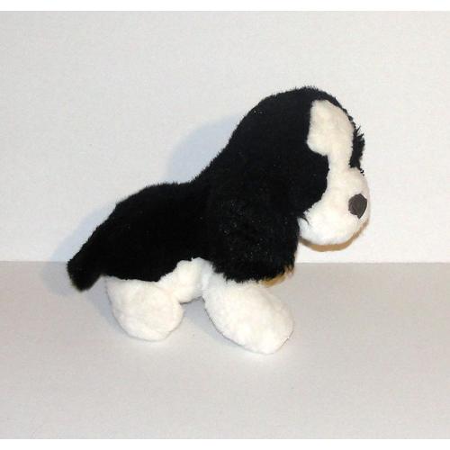 Peluche Chien Blanc Et Noir Nounours Ancien Modele Deposé Français