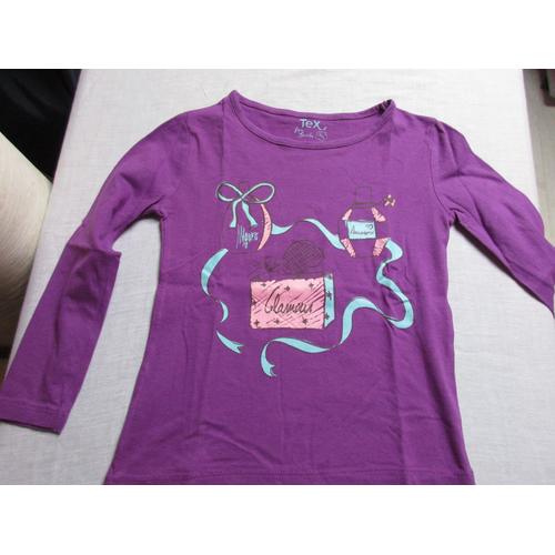 T-Shirt Violet "Glamour", 3 Ans