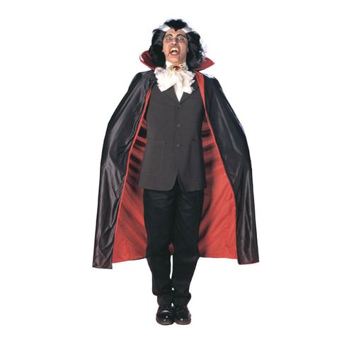 Cape Satinée Vampire Réversible 125 Cm Adulte Halloween Taille Unique