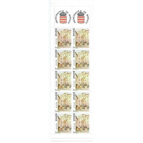 Carnet De 10 Timbres Monaco Place Saint Nicolas 1989 Non Plié