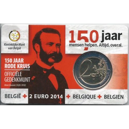 2 Euro - Belgique 2014 - 150 Ans De La Croix Rouge // Coin Card Belgique