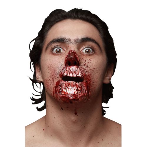 Fausse Blessure Bouche Arrachée Adulte Halloween