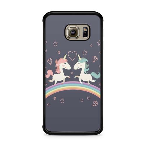 Coque Pour Samsung Galaxy S7 Edge Licorne Unicorn Cute Cheval Animaux Mystiques Ref 164