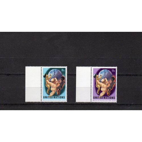 Timbres-Poste Des Nations Unies, Bureau De New-York (Année De La Population)