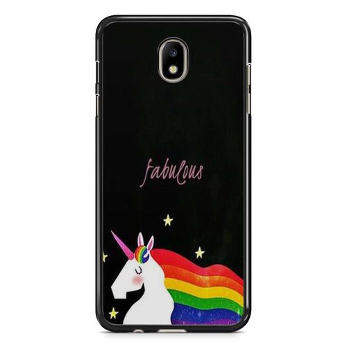 Coque Pour Samsung Galaxy J7 2017 ( J730 ) Licorne Unicorn Cute Cheval Animaux Mystiques Ref 972