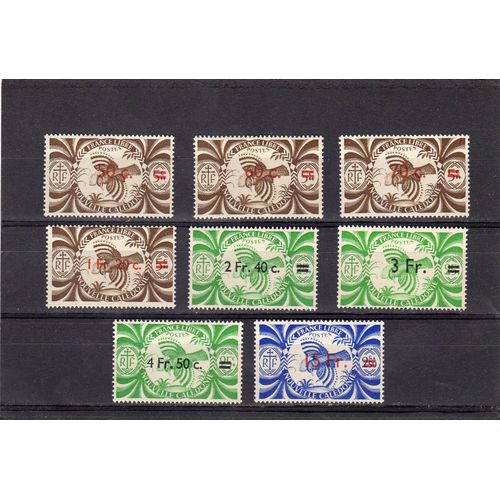 Timbres-Poste De Nouvelle-Calédonie (Série De Londres, Le Cagou, Timbres Surchargés)