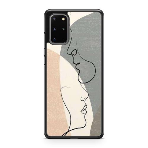 Coque Pour Samsung Galaxy S21 Line Art Drawing Bébé Amour Animaux Women In Love Abstrait Ligne Dessin Ref 7939