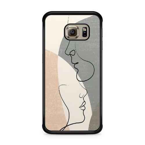 Coque Pour Samsung Galaxy Note 9 Line Art Drawing Bébé Amour Animaux Women In Love Abstrait Ligne Dessin Ref 7965