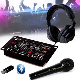 Kit Table de Mixage DJ21 USB Bluetooth + Casque SONO DJ + Micro