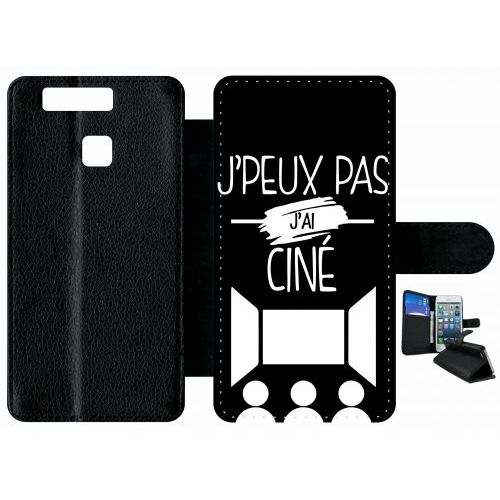 Etui À Rabat Huawei Ascend P9 - J Peux Pas J Ai Cin 2 - Simili-Cuir - Noir