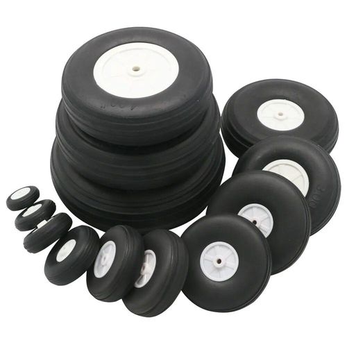 114 Mm (4.5 Pouces) - Roue En Caoutchouc  Haute lasticit Pour Avion Rc  Aile Fixe, Pour Bricolage De Pneus De Robot, 2 Pices/Lot