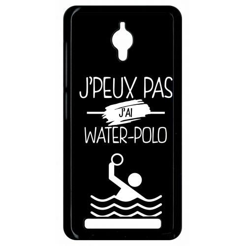 Etui À Rabat Lg Q6 - J Peux Pas J Ai Water Polo 2 - Simili-Cuir - Noir