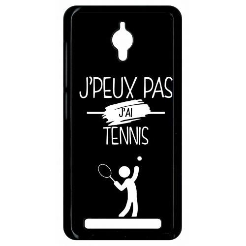 Etui À Rabat Lg Q6 - J Peux Pas J Ai Tennis 2 - Simili-Cuir - Noir