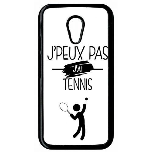 Coque Motorola Moto G (2nd Gen) - J Peux Pas J Ai Tennis 1 - Noir