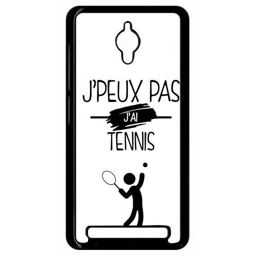 Etui À Rabat Lg Q6 - J Peux Pas J Ai Tennis 1 - Simili-Cuir - Noir