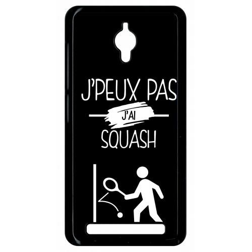 Etui À Rabat Lg Q6 - J Peux Pas J Ai Squash 2 - Simili-Cuir - Noir