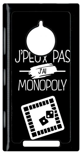 Coque Nokia Lumia 830 - J Peux Pas J Ai Monopoly 2 - Noir