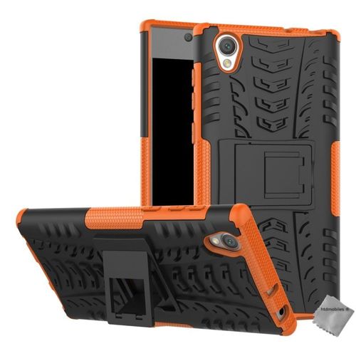 Housse Etui Coque Rigide Anti Choc Pour Sony Xperia L1 + Film Ecran - Orange