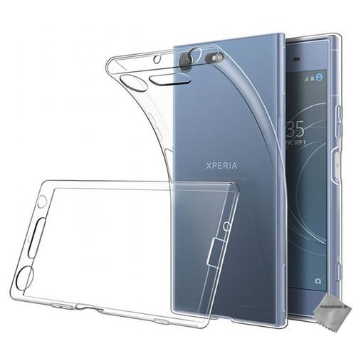 Housse Etui Coque Silicone Gel Fine Sony Xperia Xz1 Compact + Film Ecran - Transparent Tpu