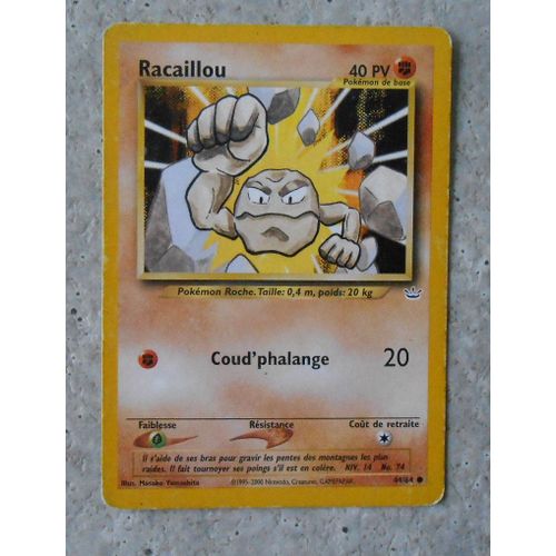 Racaillou 44/64 Set Neo Revelation Fr